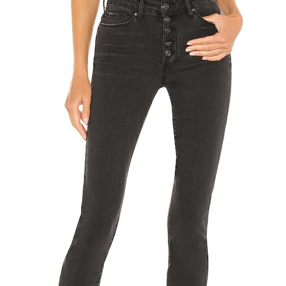 Paige Huxton Slim High Waisted Button Fly Black Jeans Size 28 Barely worn!